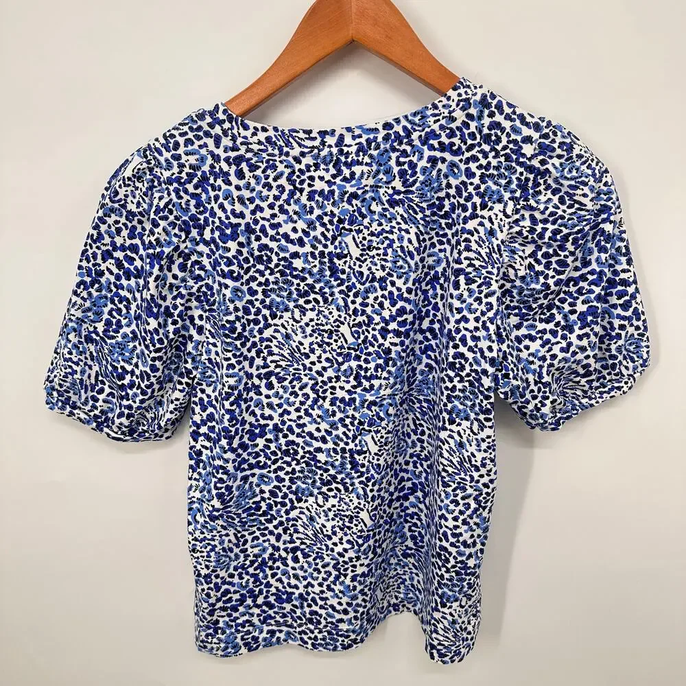 LILLY PULTIZER Blue Pima Cotton Rhett Knit Top Tee // S